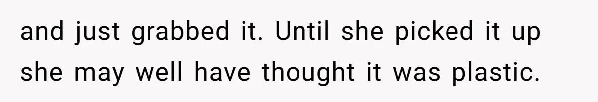 Lobbyist Steals a Staffer’s Pen, Loses a $250,000 Grant and a Senate Meeting in Under Five Minutes and just grabbed it. Until she picked it up she may well have thought it was plastic.