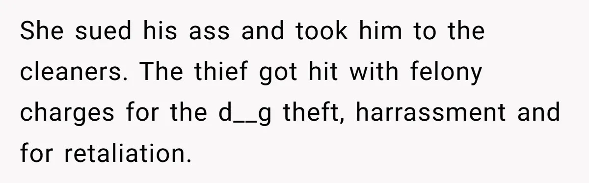 Lobbyist Steals a Staffer’s Pen, Loses a $250,000 Grant and a Senate Meeting in Under Five Minutes She sued his ass and took him to the cleaners. The thief got hit with felony charges for the d__g theft, harrassment and for retaliation.