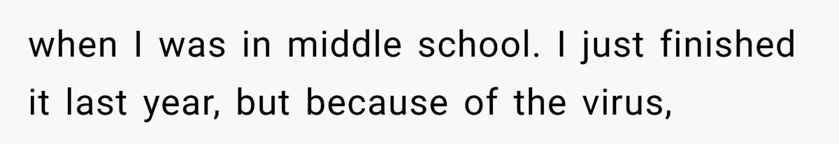 Aspiring Author Accuses SIL Of Plagiarism, Parents Threaten To Disown Her Instead when I was in middle school. I just finished it last year, but because of the virus,