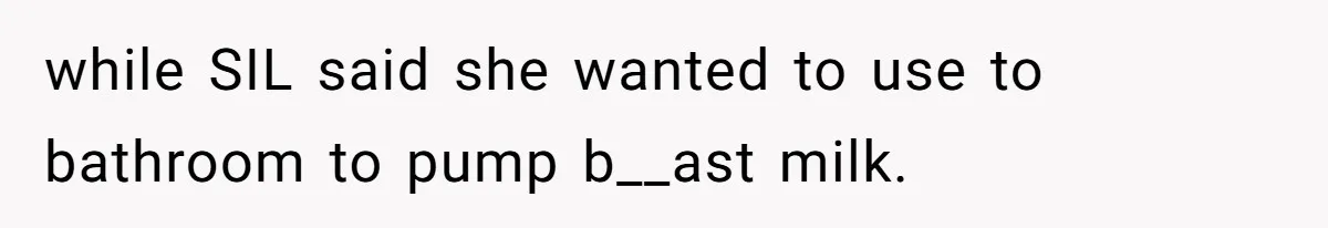Aspiring Author Accuses SIL Of Plagiarism, Parents Threaten To Disown Her Instead while SIL said she wanted to use to bathroom to pump b__ast milk.