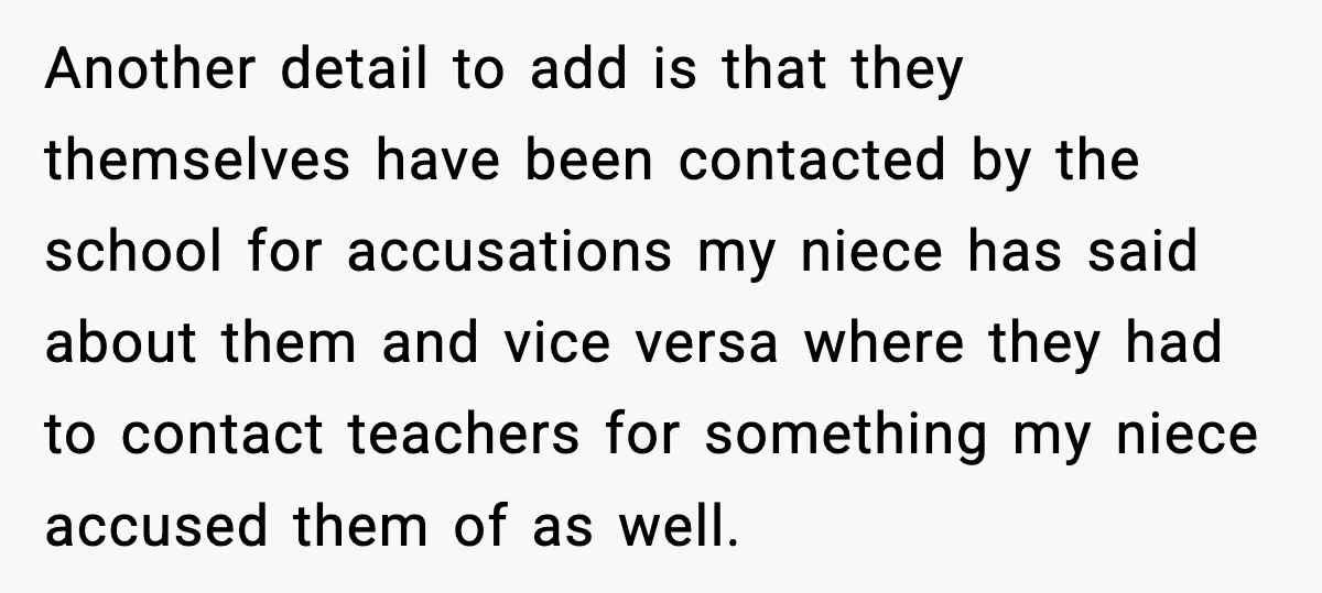 Bridesmaid Gets Publicly Shamed in MOH Speech, Then Sister Blames Her for Leaving Another detail to add is that they themselves have been contacted by the school for accusations my niece has said about them and vice versa where they had to contact...