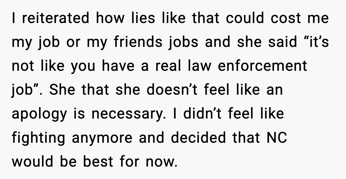Bridesmaid Gets Publicly Shamed in MOH Speech, Then Sister Blames Her for Leaving I reiterated how lies like that could cost me my job or my friends jobs and she said “it’s not like you have a real law enforcement job”. She that...