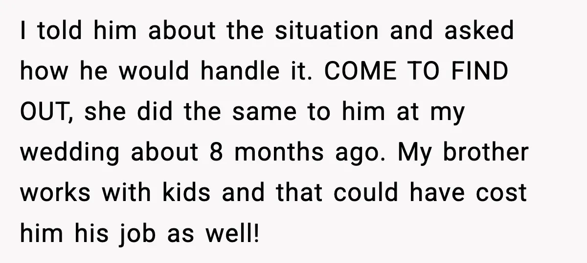 Bridesmaid Gets Publicly Shamed in MOH Speech, Then Sister Blames Her for Leaving I told him about the situation and asked how he would handle it. COME TO FIND OUT, she did the same to him at my wedding about 8 months ago....