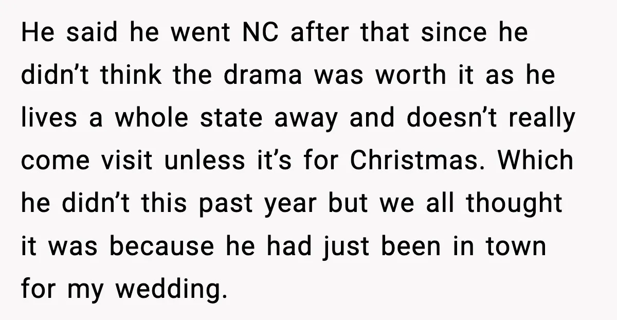 Bridesmaid Gets Publicly Shamed in MOH Speech, Then Sister Blames Her for Leaving He said he went NC after that since he didn’t think the drama was worth it as he lives a whole state away and doesn’t really come visit unless it’s...