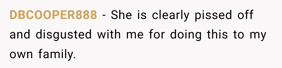 Aspiring Author Accuses SIL Of Plagiarism, Parents Threaten To Disown Her Instead DBCOOPER888 − She is clearly pissed off and disgusted with me for doing this to my own family.