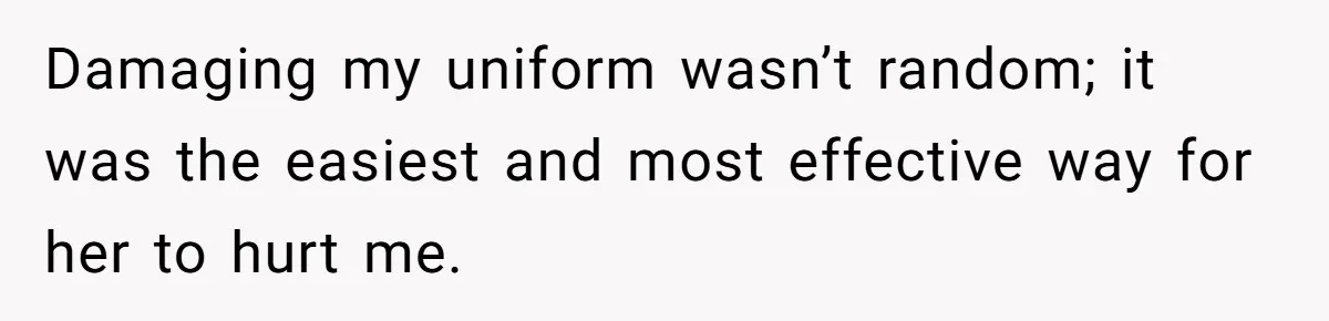 She Refused to Financially Support the Parents Who Never Raised Her Damaging my uniform wasn’t random; it was the easiest and most effective way for her to hurt me.