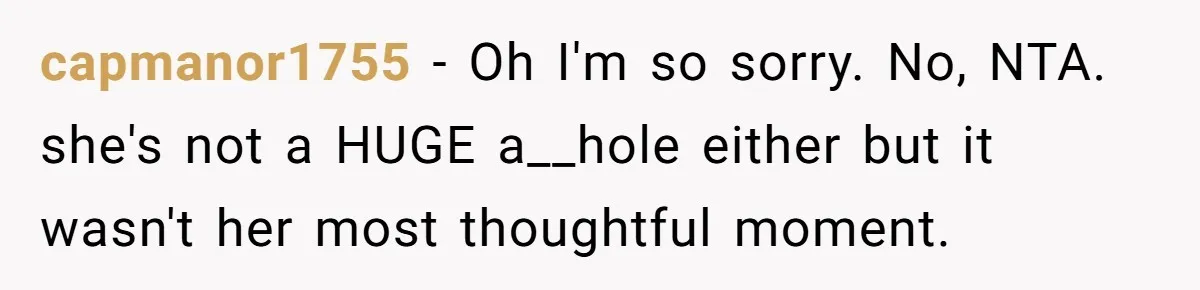 Asked to Sleep In on His Birthday - Gets Woken Up at 8 A.M. by a ‘Surprise’ and Loses It capmanor1755 − Oh I'm so sorry. No, NTA. she's not a HUGE a__hole either but it wasn't her most thoughtful moment.