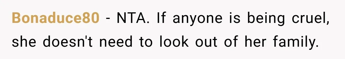 Ex-MIL Demands She Take In Her Ex’s Unwanted Child - She Fires Back Bonaduce80 − NTA. If anyone is being cruel, she doesn't need to look out of her family.