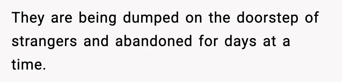 Neighbor Dumps Six Kids On Doorstep, Woman Calls Child Services, Husband Calls Her A Cow They are being dumped on the doorstep of strangers and abandoned for days at a time.