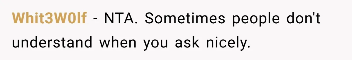 Pregnant Woman Calls Out MIL For Ignoring Boundaries, Everyone At Baby Shower Watches Whit3W0lf − NTA. Sometimes people don't understand when you ask nicely.