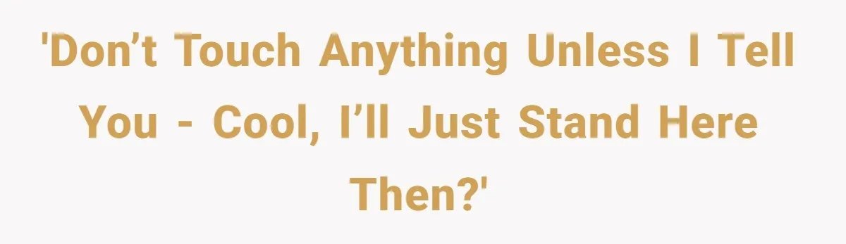 Manager Says ‘Don’t Touch Anything’ - So She Stops Working Until He Tells Her To 'Don’t touch anything unless I tell you - cool, I’ll just stand here then?'
