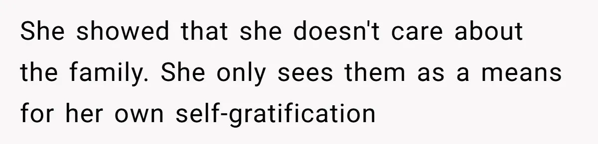 She Finally Exposed Her Mother-in-Law’s Manipulation - and It Blew Up the Entire Family She showed that she doesn't care about the family. She only sees them as a means for her own self-gratification