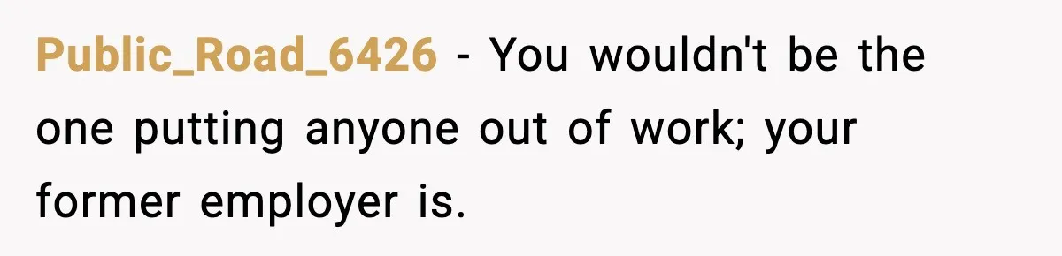 Company Terminates 1099 Worker Without Warning, Gets Reported To The IRS Public_Road_6426 − You wouldn't be the one putting anyone out of work; your former employer is.