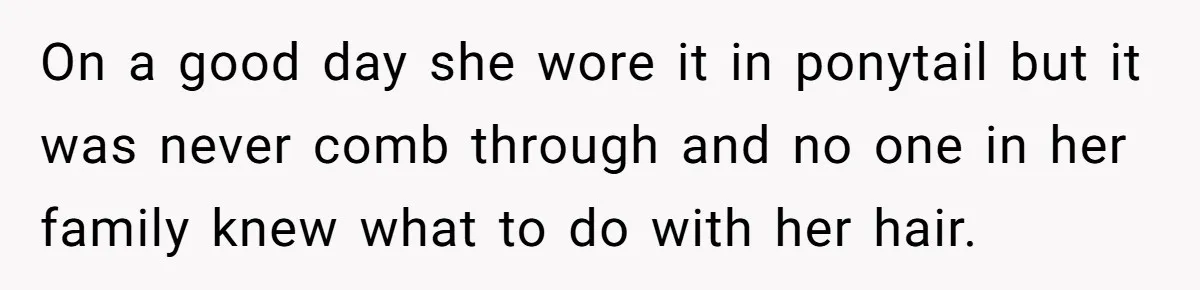 White Woman Gets Accused Of Cultural Appropriation For Her Natural Afro, Snaps Back On a good day she wore it in ponytail but it was never comb through and no one in her family knew what to do with her hair.