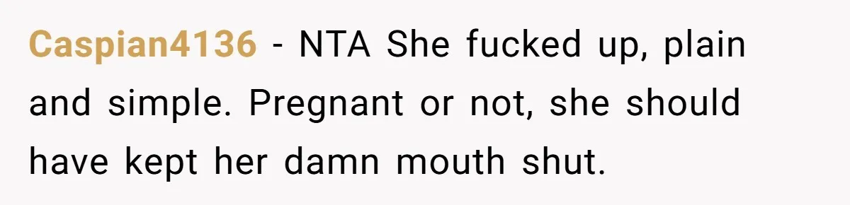 Man Explodes After Pregnant Wife Insults Their Generous Landlord And Loses Cheap Rent Caspian4136 − NTA She fucked up, plain and simple. Pregnant or not, she should have kept her damn mouth shut.