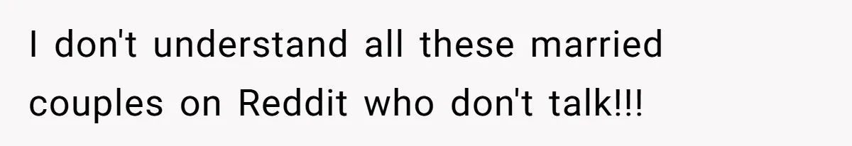 Husband Says He Wants to “Relax” On Their Anniversary, So His Wife Leaves Him With the Kids I don't understand all these married couples on Reddit who don't talk!!!