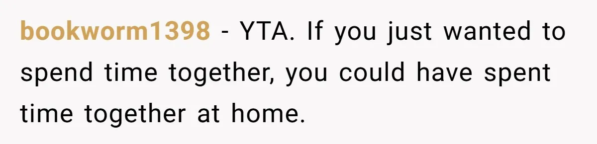 Husband Says He Wants to “Relax” On Their Anniversary, So His Wife Leaves Him With the Kids bookworm1398 − YTA. If you just wanted to spend time together, you could have spent time together at home.