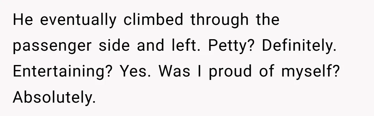 Parent Spots Luxury Car Blocking Handicapped Access Zone And Delivers Payback With Piece Of Paper He eventually climbed through the passenger side and left. Petty? Definitely. Entertaining? Yes. Was I proud of myself? Absolutely.