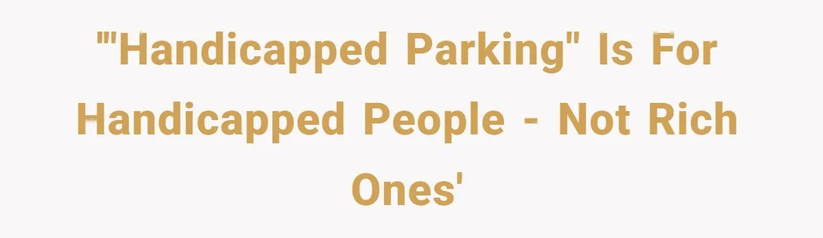 Parent Spots Luxury Car Blocking Handicapped Access Zone And Delivers Payback With Piece Of Paper '"Handicapped Parking" is for handicapped people - not rich ones'