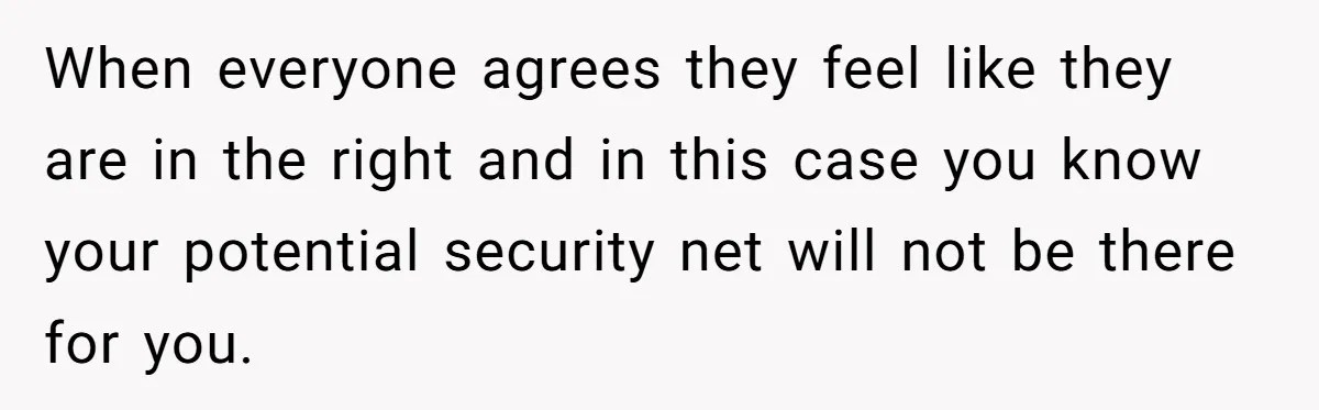 College Freshman Discovers Family's Secret Bet On Her Personal Life And Refuses Christmas Homecoming When everyone agrees they feel like they are in the right and in this case you know your potential security net will not be there for you.