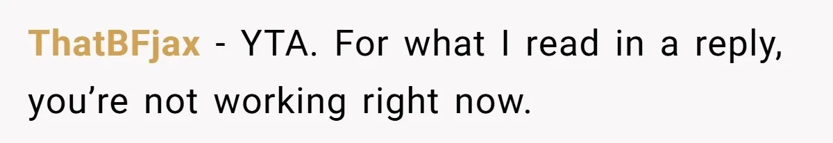 Unemployed Wife Hires Maid With Husband's Earnings While He Works Long Hours And Helps With Chores ThatBFjax − YTA. For what I read in a reply, you’re not working right now.