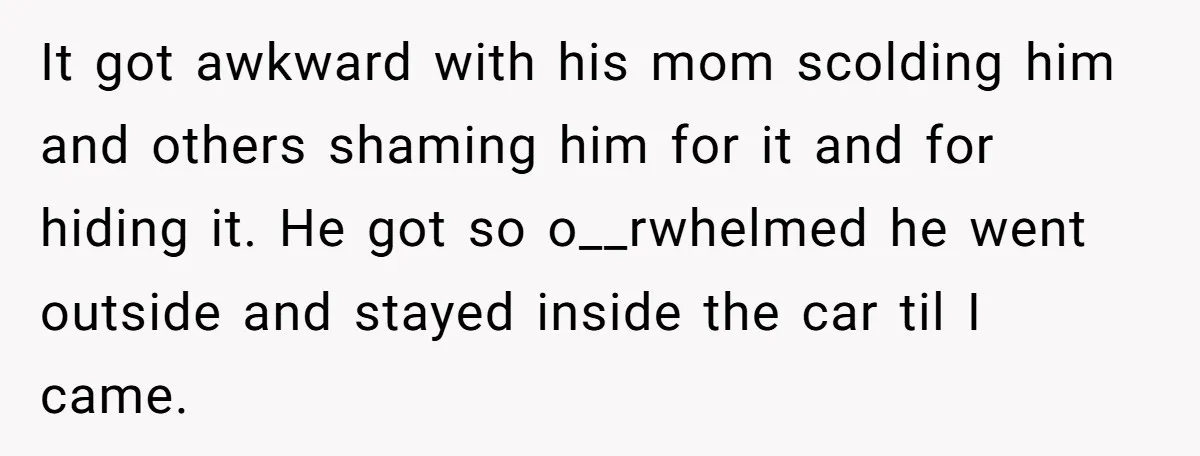 Unemployed Husband Body-Shamed His Wife at Dinner - Didn’t Expect Her Brutal Clapback It got awkward with his mom scolding him and others shaming him for it and for hiding it. He got so o__rwhelmed he went outside and stayed inside the car...