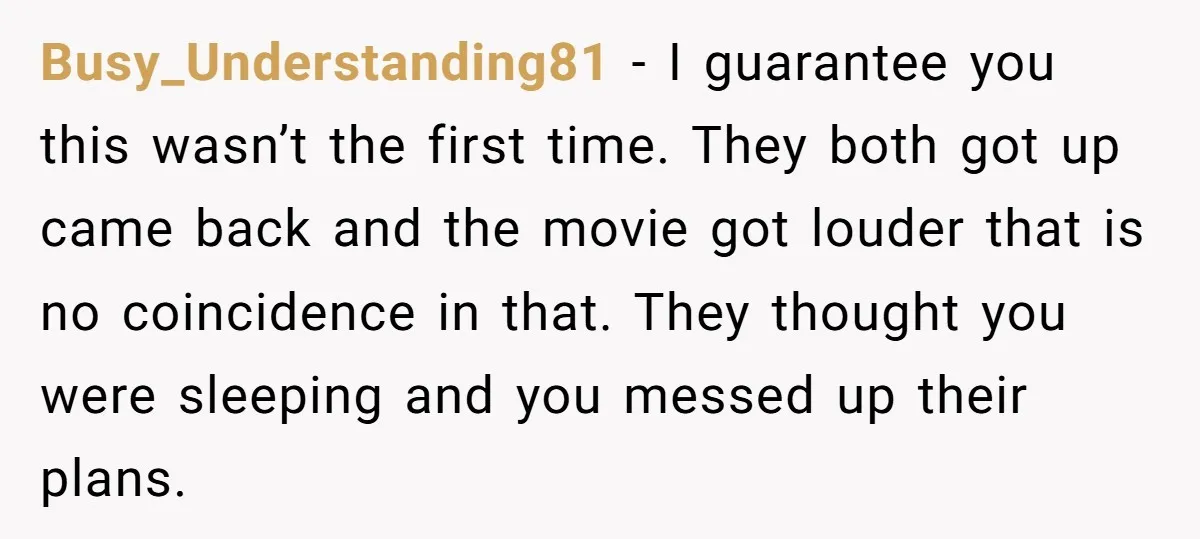 She Woke Up to Her Friend Kissing Her Husband’s Neck. What Followed Ended the Marriage Busy_Understanding81 − I guarantee you this wasn’t the first time. They both got up came back and the movie got louder that is no coincidence in that. They thought you...