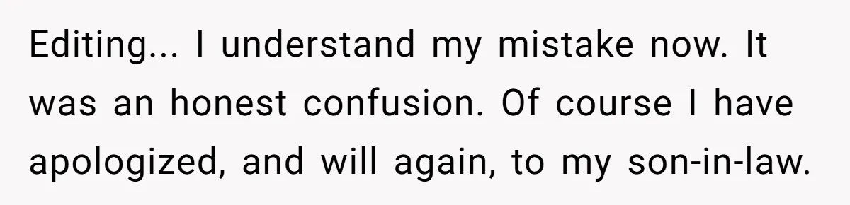 Mother-In-Law Serves Lactaid Milk To Allergic Son-In-Law, Sending Him To ER Over Holiday Dinner Editing... I understand my mistake now. It was an honest confusion. Of course I have apologized, and will again, to my son-in-law.