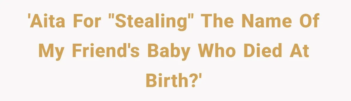 Pregnant Woman Wants To Pay Tribute To Her Late Cousin With The Name Ingrid, Friend Calls It A “Horrible” Decision 'AITA for "stealing" the name of my friend's baby who died at birth?'