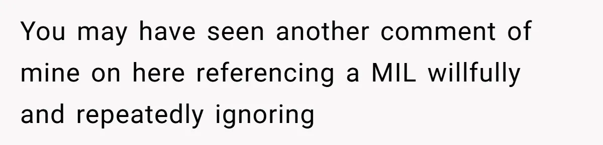 Mother-In-Law Serves Lactaid Milk To Allergic Son-In-Law, Sending Him To ER Over Holiday Dinner You may have seen another comment of mine on here referencing a MIL willfully and repeatedly ignoring