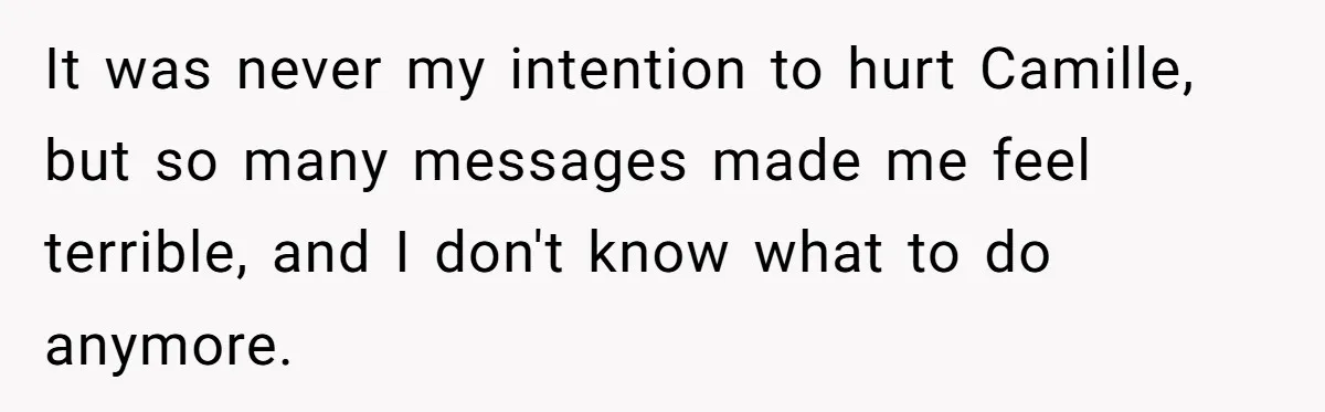 Pregnant Woman Wants To Pay Tribute To Her Late Cousin With The Name Ingrid, Friend Calls It A “Horrible” Decision It was never my intention to hurt Camille, but so many messages made me feel terrible, and I don't know what to do anymore.