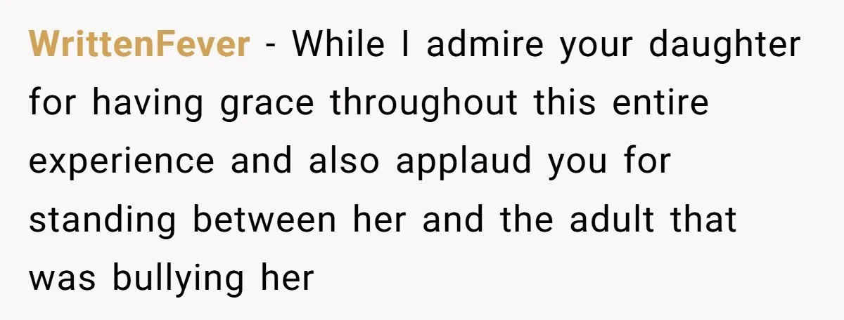 Grown Woman Tried to Shame an 8-Year-Old at a Birthday Party - Didn’t Expect the Kid to Win With Pure Kindness WrittenFever − While I admire your daughter for having grace throughout this entire experience and also applaud you for standing between her and the adult that was bullying her