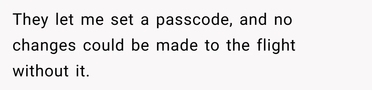 They let me set a passcode, and no changes could be made to the flight without it.