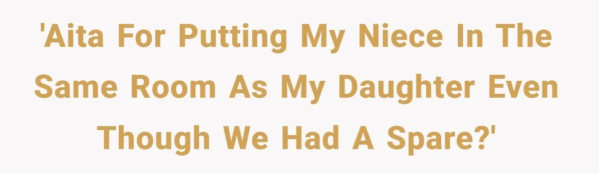 'AITA for putting my niece in the same room as my daughter even though we had a spare?'
