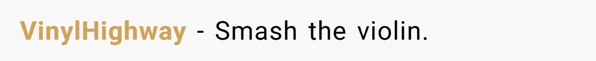 VinylHighway − Smash the violin.