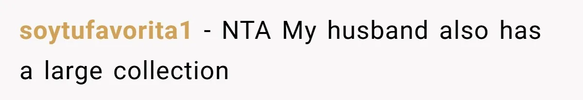 soytufavorita1 − NTA My husband also has a large collection