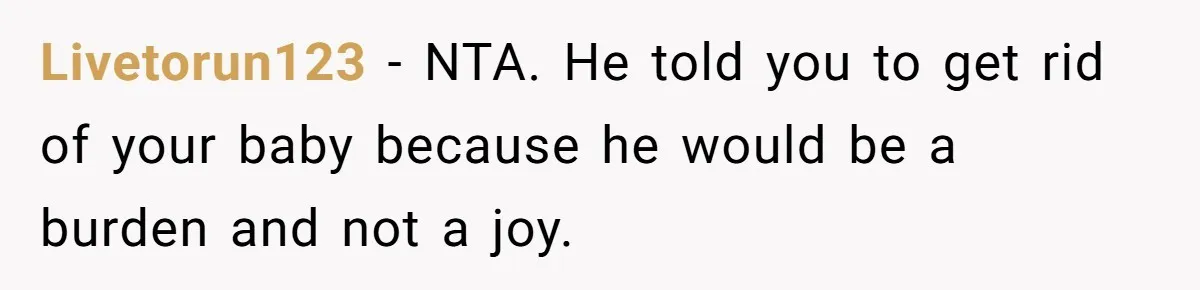 Livetorun123 − NTA. He told you to get rid of your baby because he would be a burden and not a joy.