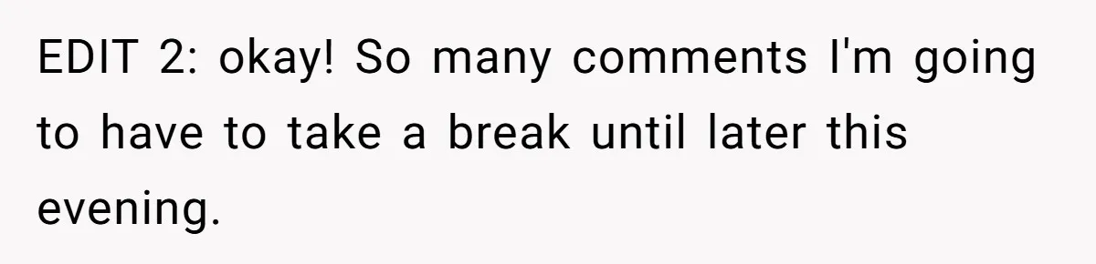 EDIT 2: okay! So many comments I'm going to have to take a break until later this evening.