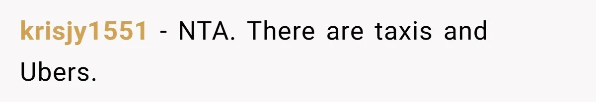 krisjy1551 − NTA. There are taxis and Ubers.