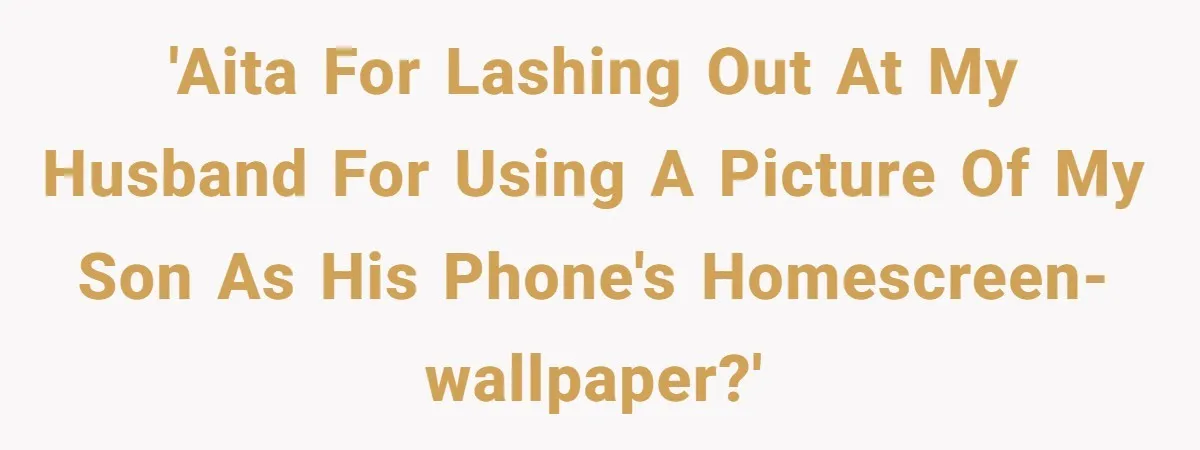 'AITA for lashing out at my husband for using a picture of my son as his phone's homescreen-wallpaper?'