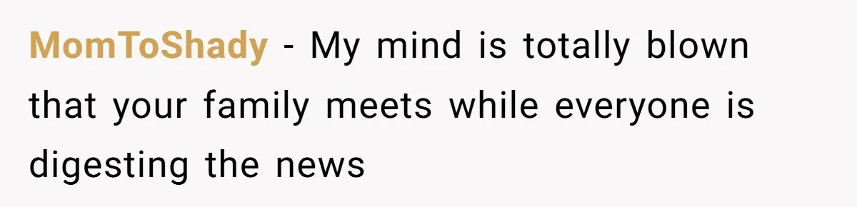 MomToShady − My mind is totally blown that your family meets while everyone is digesting the news