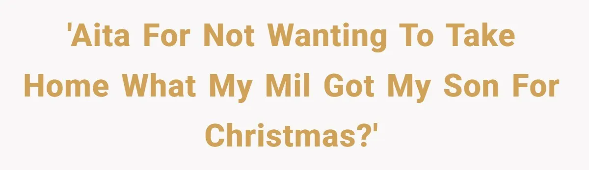 'AITA for not wanting to take home what my MIL got my son for Christmas?'