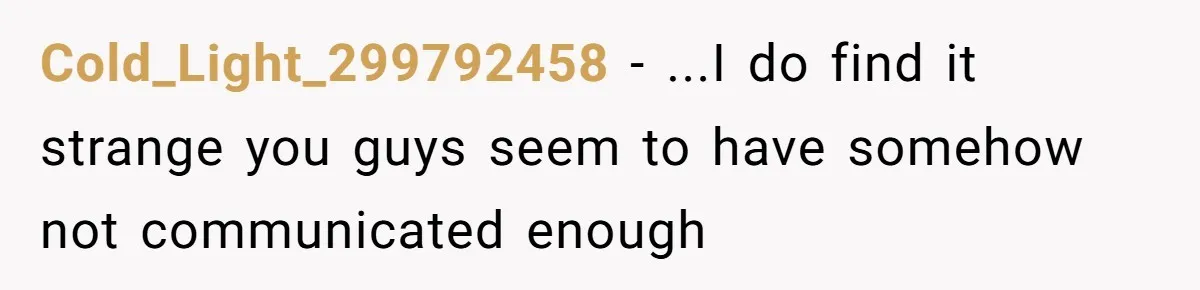 Cold_Light_299792458 − ...I do find it strange you guys seem to have somehow not communicated enough