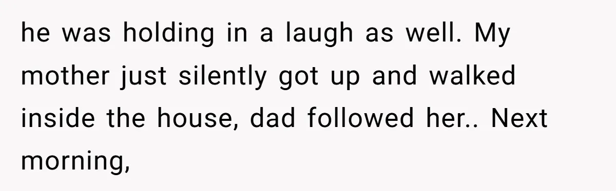 When a Mother-in-Law Criticizes a Wedding Dress and Gets a Real Response he was holding in a laugh as well. My mother just silently got up and walked inside the house, dad followed her.. Next morning,