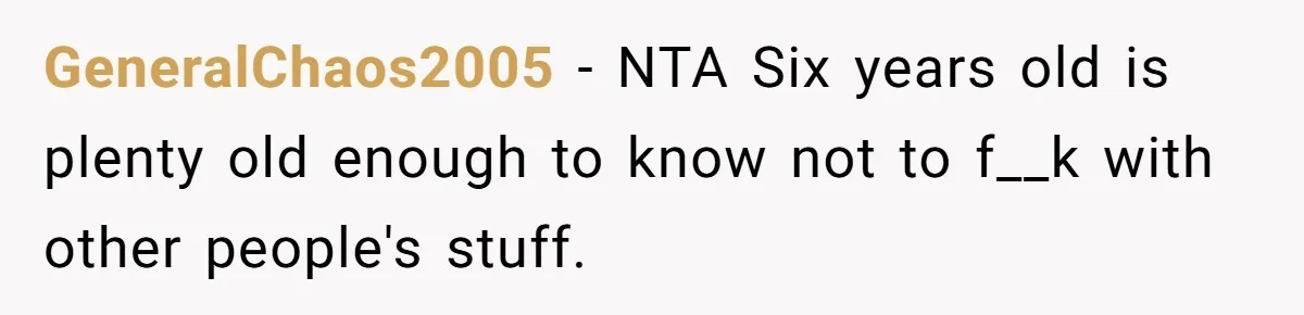 GeneralChaos2005 − NTA Six years old is plenty old enough to know not to f__k with other people's stuff.