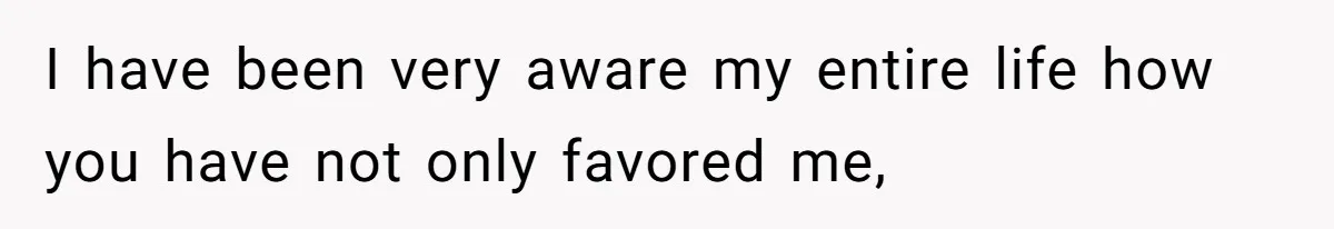 I have been very aware my entire life how you have not only favored me,