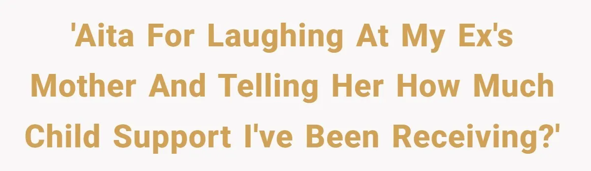 'AITA For laughing at my ex's mother and telling her how much child support I've been receiving?'