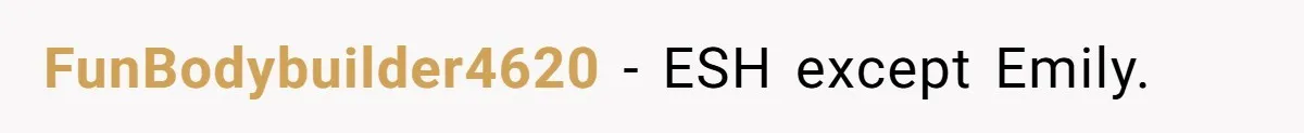 FunBodybuilder4620 − ESH except Emily.