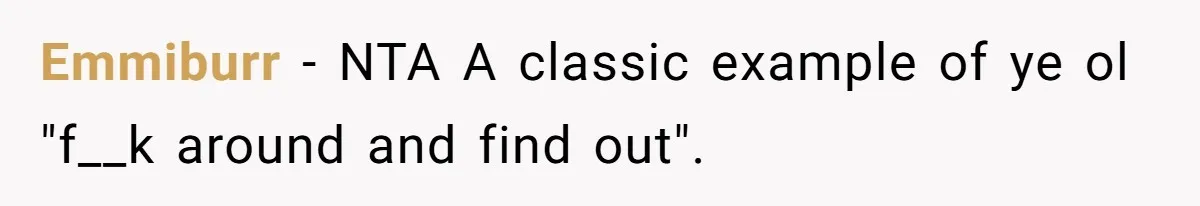 Emmiburr − NTA A classic example of ye ol "f__k around and find out".