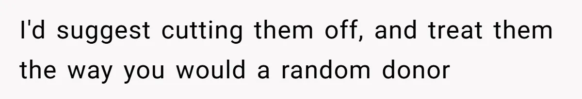 I'd suggest cutting them off, and treat them the way you would a random donor